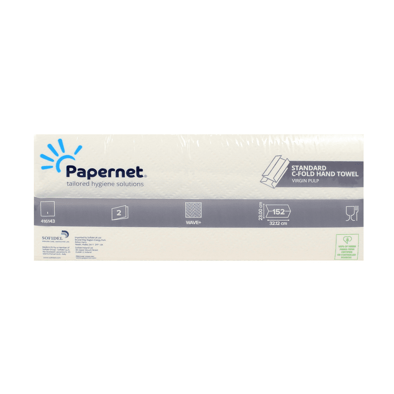 Asciugamani a C Papernet in pura cellulosa — 152 strappi