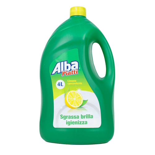 Alba piatti detersivo liquido limone concentrato — 4 lt