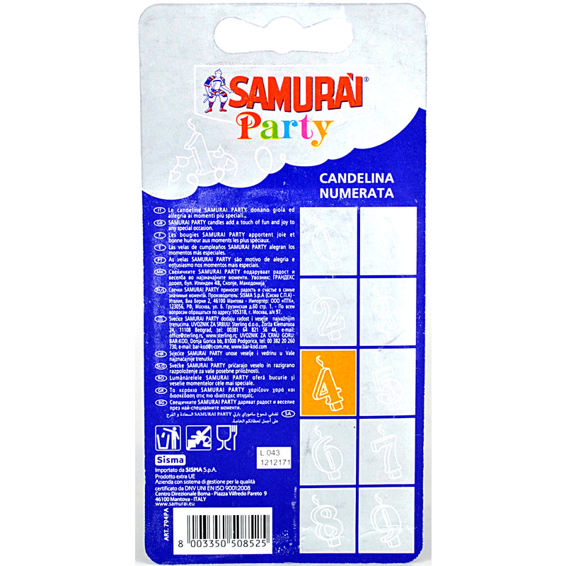 Samurai Party candela componibile n. 4
