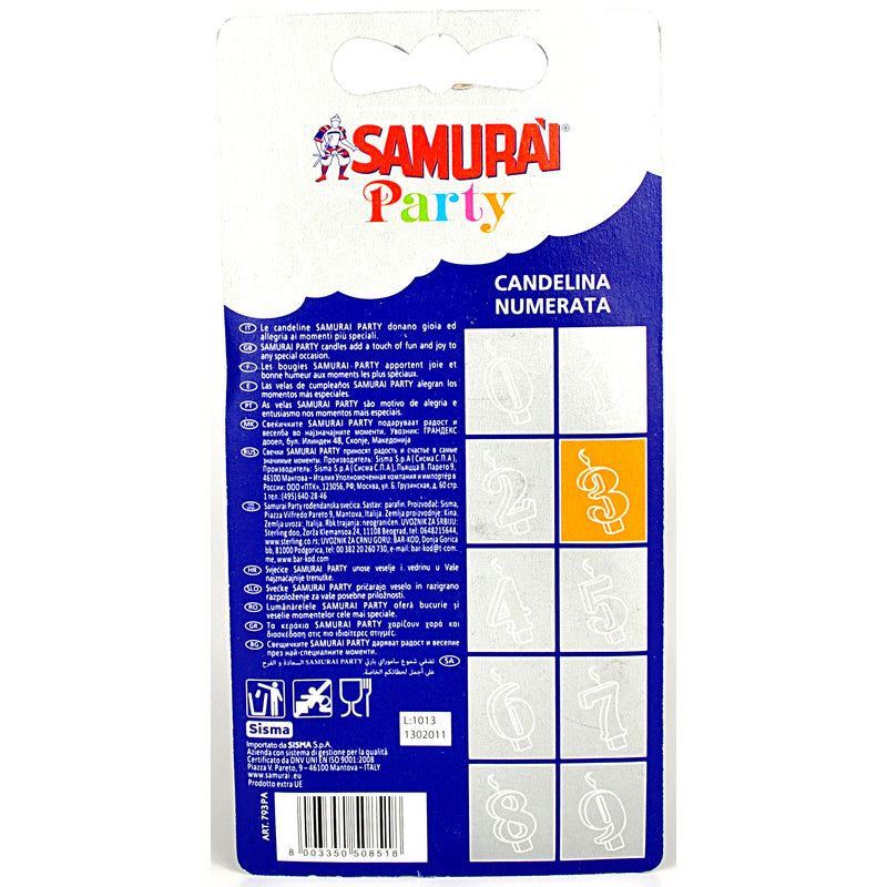 Samurai Party candela componibile n. 3