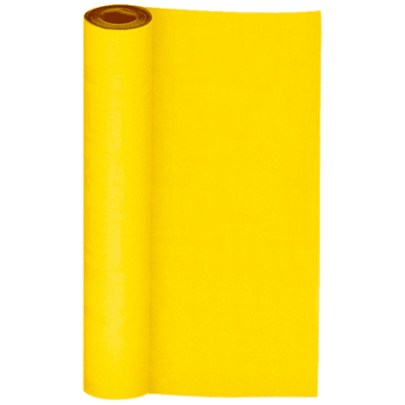 Tovaglia di carta damascata Bibo in rotolo 120x700 cm — giallo