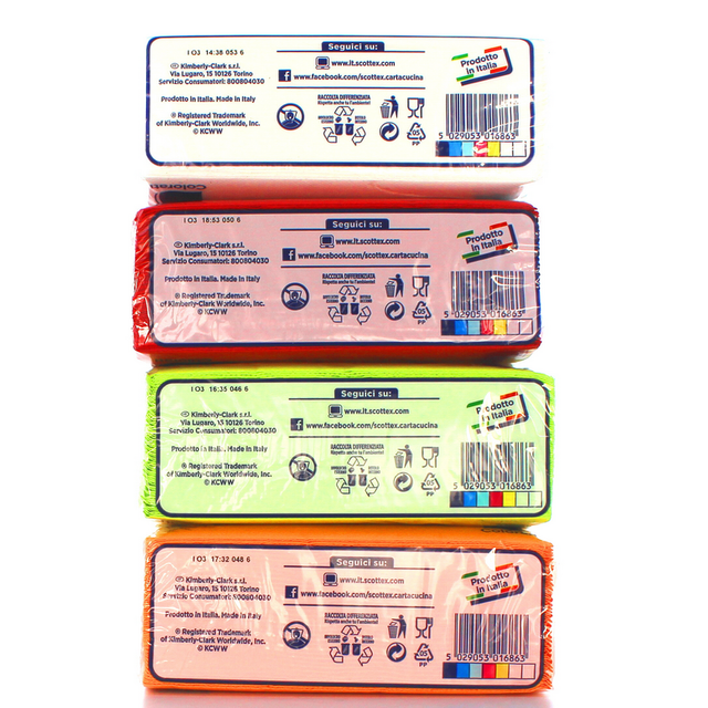 Scottex tovaglioli colorati 33x33 cm 2 veli — 33 pezzi