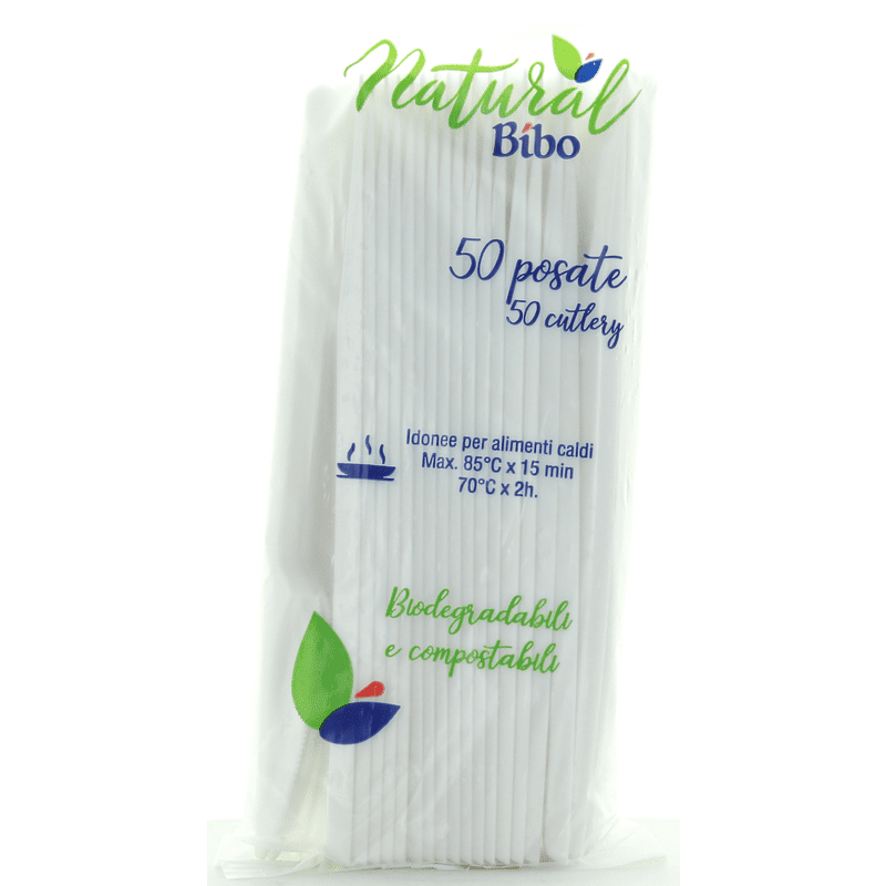 Coltelli Bibo Natural — 50 pezzi, biodegradabili e compostabili