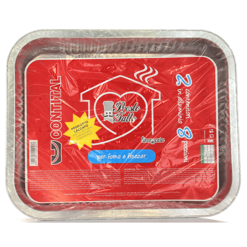 Vaschette Contital SR2000G — 8 porzioni, 2 pezzi, per microonde e forno tradizionale