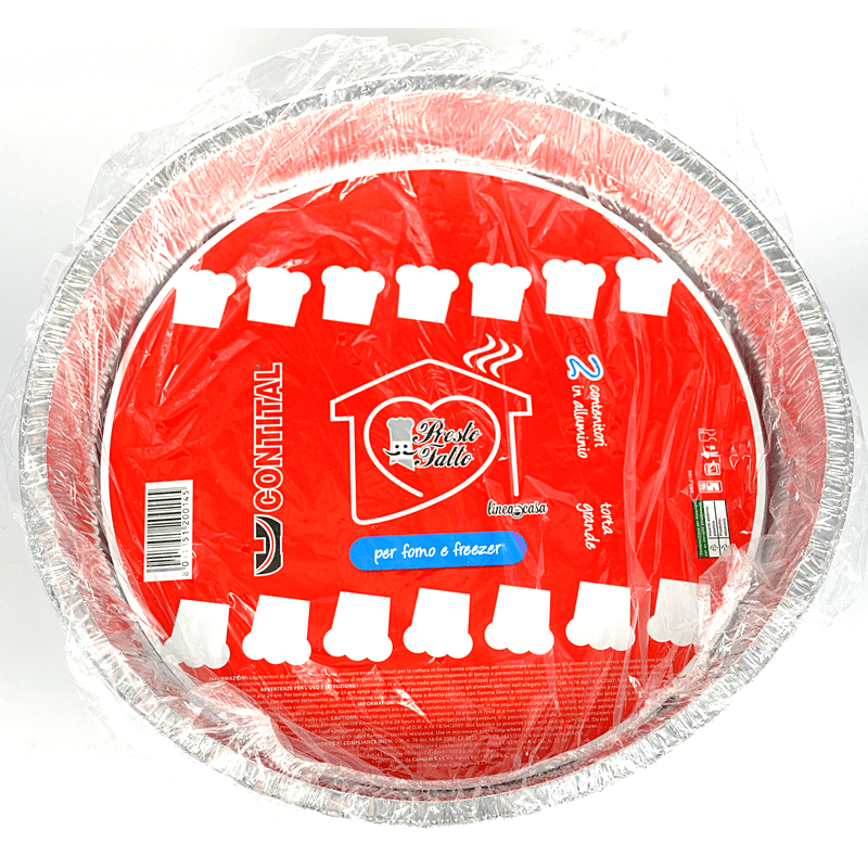 Vaschette torta grande Contital C10G — 2 pezzi, Ø 29 cm