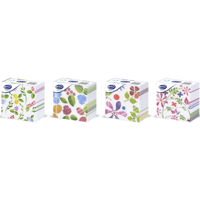 Nicky tovaglioli 33x33 cm 1 velo Happy Life decori misti — 70 pezzi