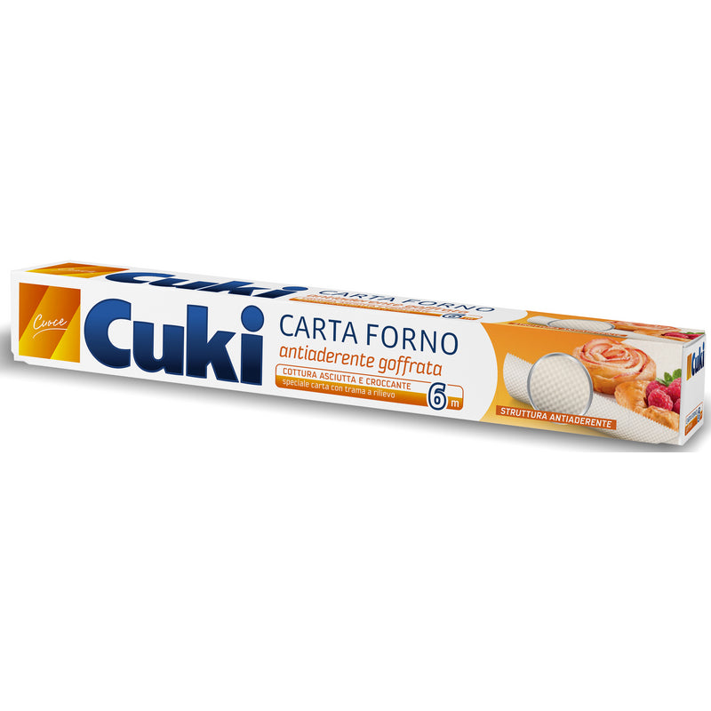 Carta forno antiaderente goffrata Cuki — altezza 33 cm, 6 metri