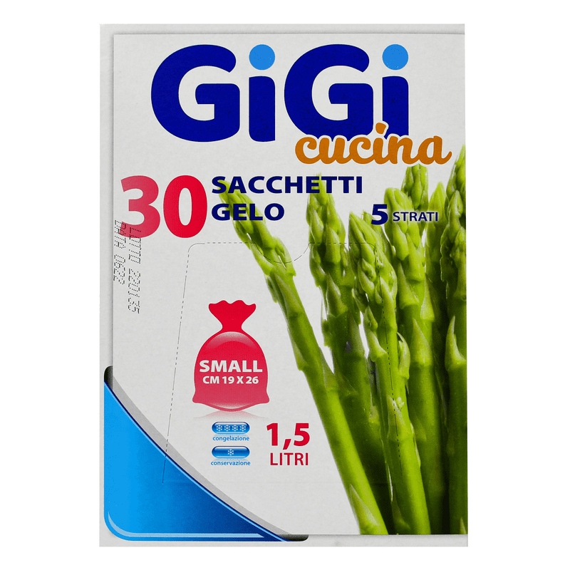 Sacchetti gelo Gigi Cucina — piccolo 19x26 cm, 30 pezzi