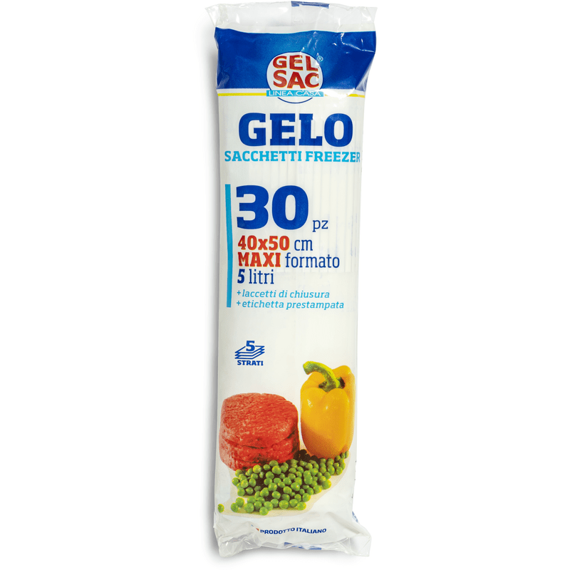 Sacchi gelo Gel Sac in PE vergine — formato maxi 40x50 cm, 30 sacchi in rotolo