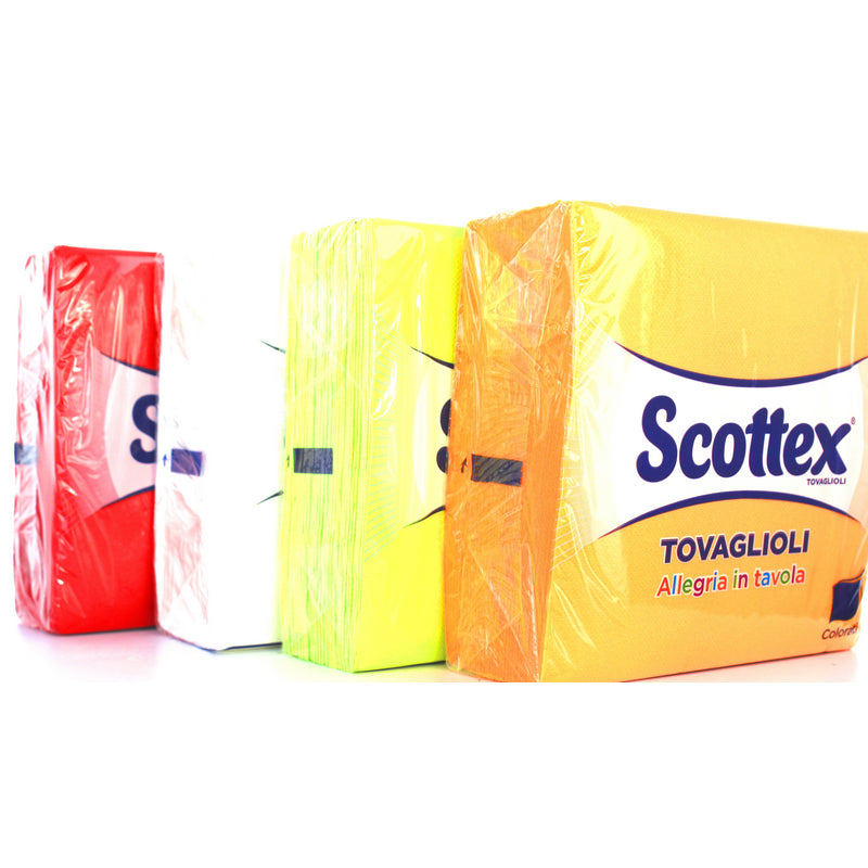 Scottex tovaglioli colorati 33x33 cm 2 veli — 33 pezzi