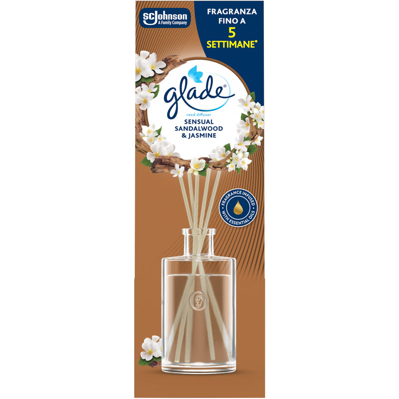 Glade diffusore liquido Sandalwood & Jasmin con bastoncini — 50 ml