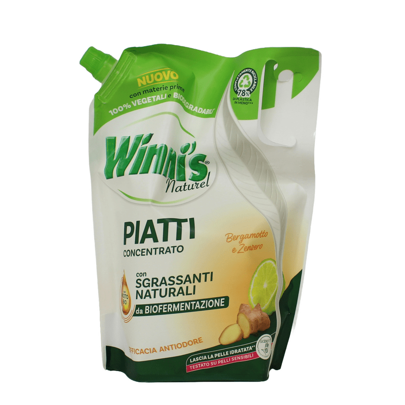 Winni's piatti concentrato bergamotto e zenzero — busta 900 ml