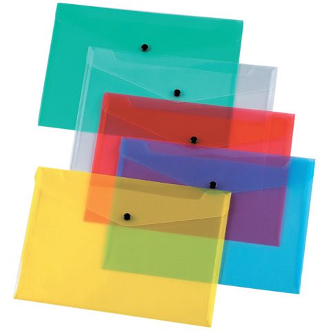 Portadocumenti con bottone Q-Connect A4 in ppl — KF03596