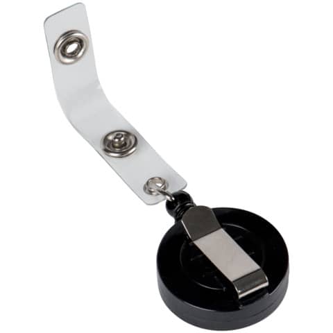 Cordoncino jojo per portabadge Q-Connect nero — fino a 60 cm, conf. da 10, KF14147