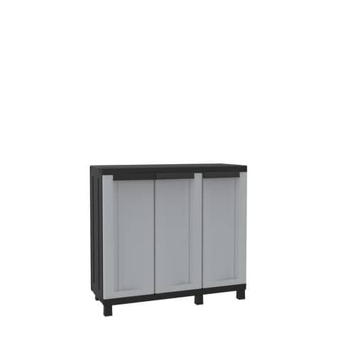 Armadietto a tre ante TERRY Twist Black 102B grigio/nero — 102x39x91,5 cm, 1002711