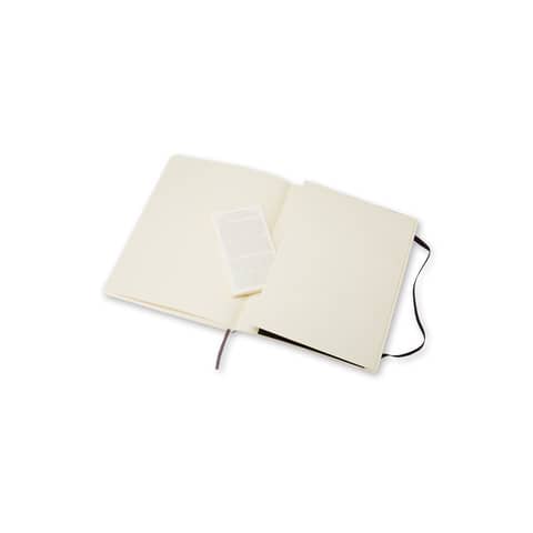 Taccuino a pagina bianca extra large Moleskine copertina morbida nero — 19x25 cm, QP623