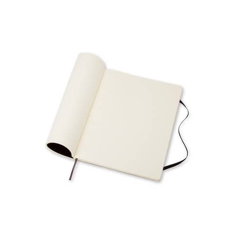 Taccuino a pagina bianca extra large Moleskine copertina morbida nero — 19x25 cm, QP623
