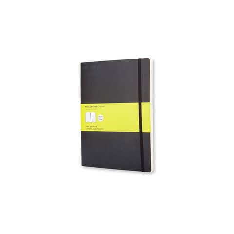 Taccuino a pagina bianca extra large Moleskine copertina morbida nero — 19x25 cm, QP623