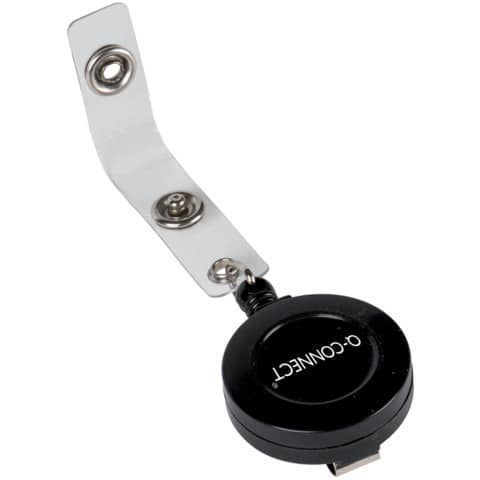Cordoncino jojo per portabadge Q-Connect nero — fino a 60 cm, conf. da 10, KF14147