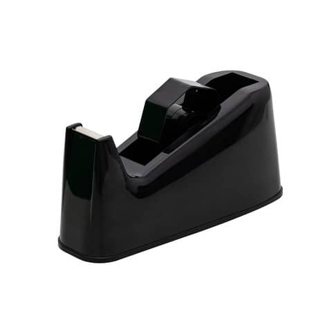 Dispenser da scrivania per nastro Q-Connect nero — 25 mm x 33/66 m (KF11010)