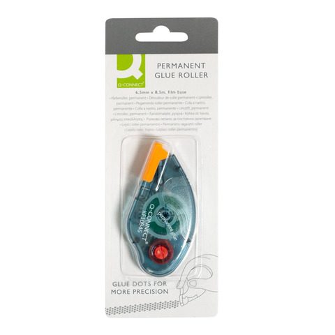 Colla roller permanente monouso Q-Connect in blister — 6,5 mm x 8,5 m, KF10946