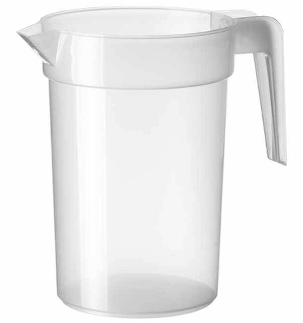Caraffa in plastica rigida trasparente 1 litro