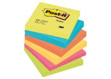 Post-it Notes neon colori assortiti — 76x76 mm, 100 fogli, conf. 6 blocchi
