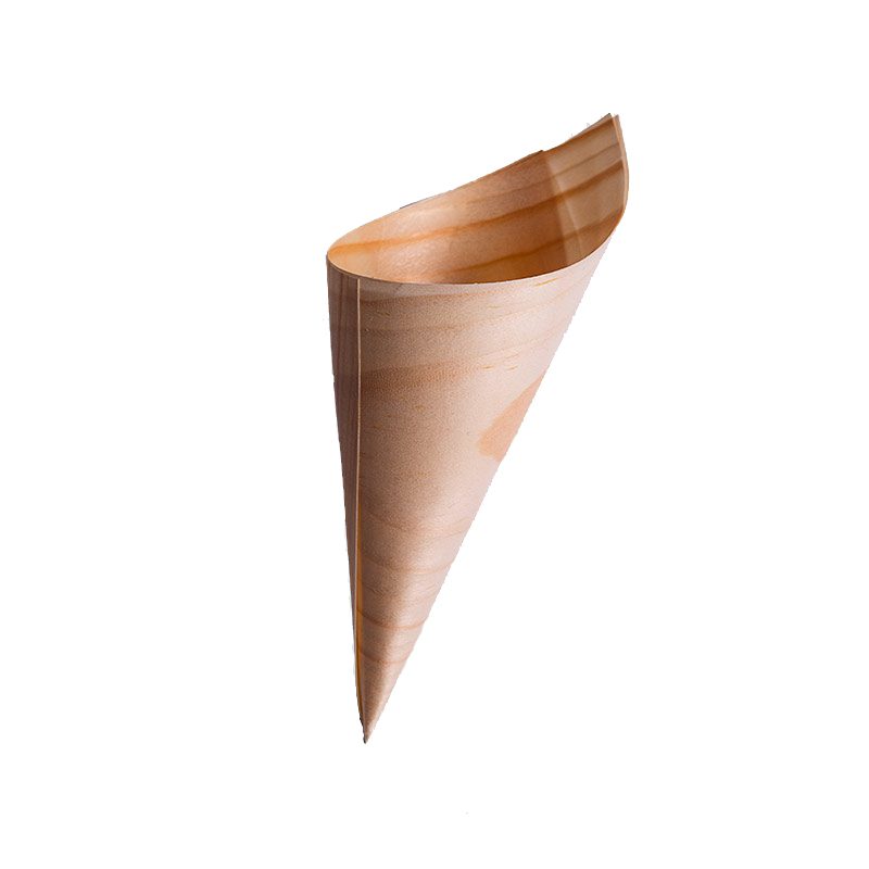 Conetto in polpa di legno 12,5 / 4,5 cm — confezione da 100 pezzi