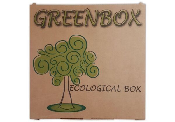 Scatola pizza 32,5x32,5x3 cm Eco Box avana