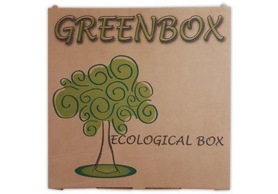 Scatola pizza 33x33x3 cm Eco Box avana