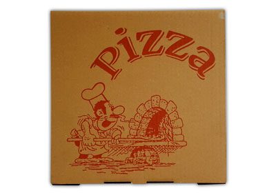 Scatola pizza 33x33x3 cm avana