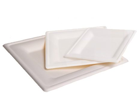 Piatto grande quadrato 26 x 26 cm — confezione da 50 pezzi