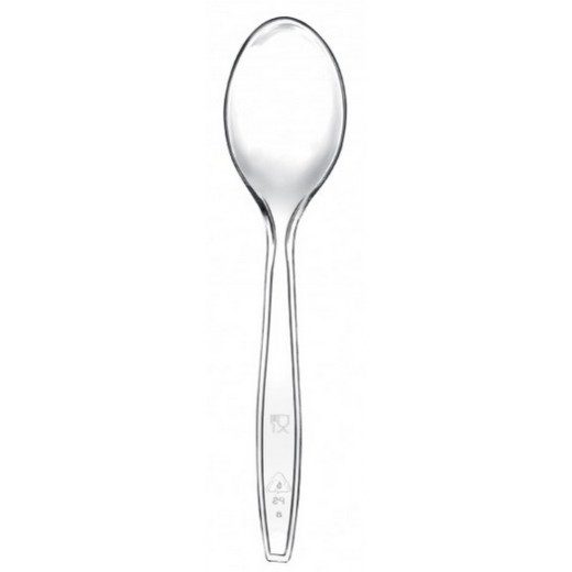Cucchiaino Magnum in plastica trasparente Dopla — 50 pezzi
