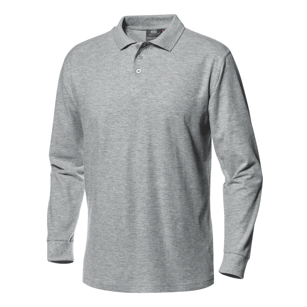 Polo maniche lunghe 100% cotone pettinato — dalla taglia S alla XXXL