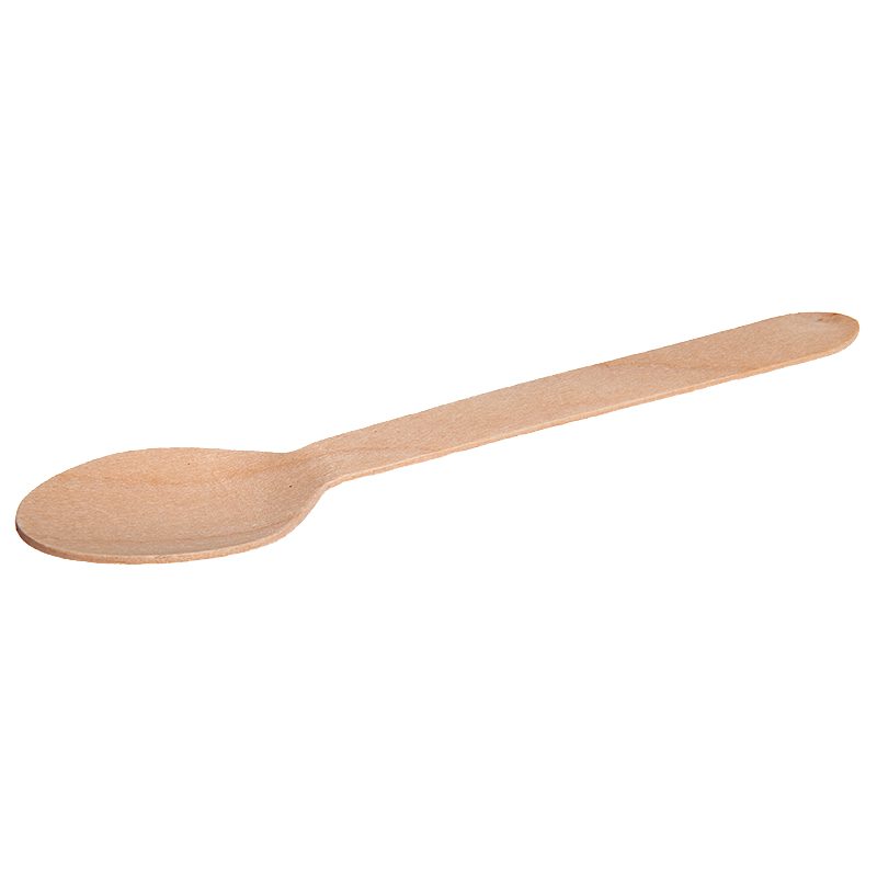 Cucchiaio in legno di betulla 160 mm — confezione da 100 pezzi