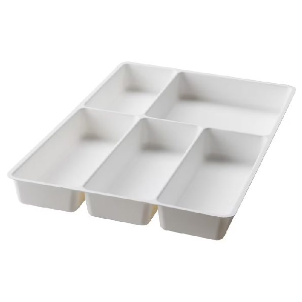 Vaschette portaposate bianche rigide V12 — 159 x 114 x 54 mm, 500 cc, 100 pezzi