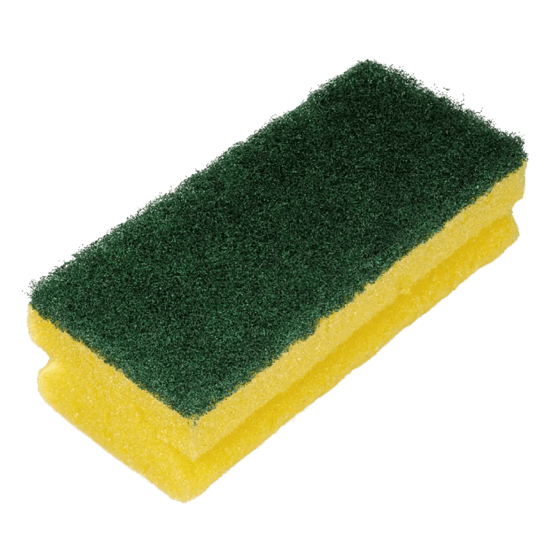 Spugna sagomata con fibra verde — 15x7x4,5 cm