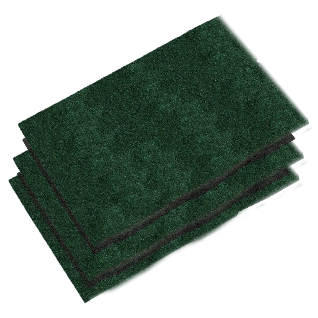 Tampone abrasivo verde — fibra abrasiva, 15x23 cm